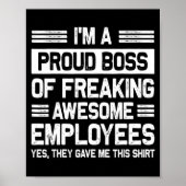Boss Day Employee Appreciation Office Funny Boss  ポスター (正面)