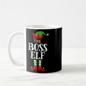 Boss Elf Family Matching Christmas Group Elf Pajam コーヒーマグカップ (左)