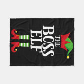 Boss Elf Family Matching Christmas Group Elf Pajam フリースブランケット (正面(横))
