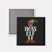 Boss Elf Family Matching Christmas Group Elf Pajam マグネット (正面/裏面)