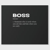 Boss Funny Definition Happy Boss's Day ラッピングペーパー (フラット)