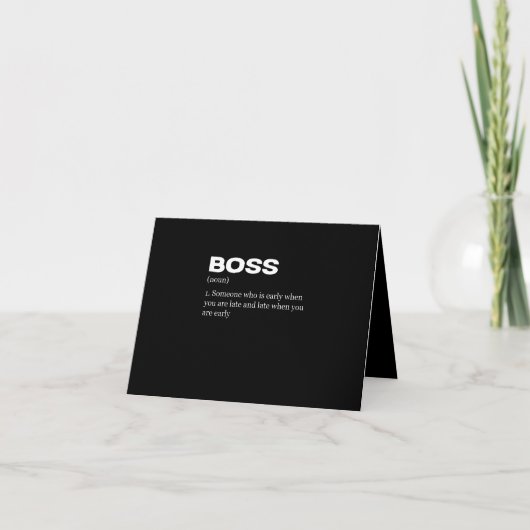 Boss Funny Definition Happy Boss's Day 招待状 (正面)