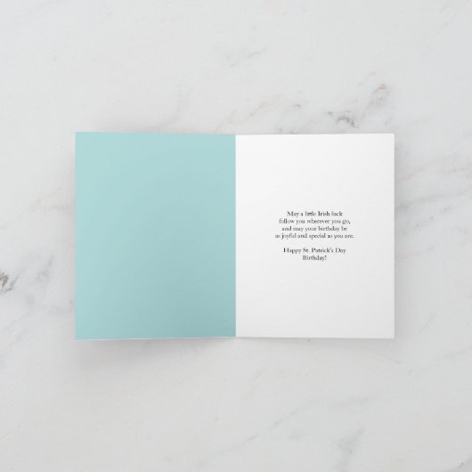 Boss Happy St Patricks Day Birthday カード (内部)