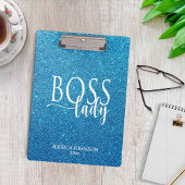 Boss Lady Blue Sparkle and White Script クリップボード