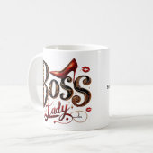 Boss Lady Christmas Mug – Holiday Heels Edition コーヒーマグカップ (正面左)