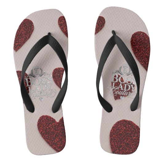 Boss Lady Couture Pair of Flip Flops ビーチサンダル (フットベッド)