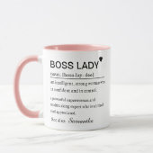 Boss Lady Definition Mug Empowering Office Gift マグカップ (左)