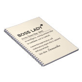 Boss Lady Definition Personalized  ノートブック (右側)
