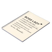 Boss Lady Definition Personalized  ノートブック (左側)