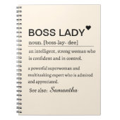 Boss Lady Definition Personalized ノートブック (正面)