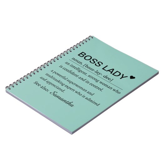 Boss Lady Definition Personalized  ノートブック (左側)