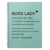 Boss Lady Definition Personalized  ノートブック (正面)