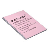 Boss Lady Definition Personalized  ノートブック (右側)