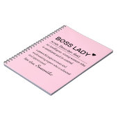 Boss Lady Definition Personalized  ノートブック (左側)