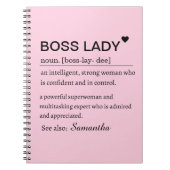 Boss Lady Definition Personalized  ノートブック (正面)