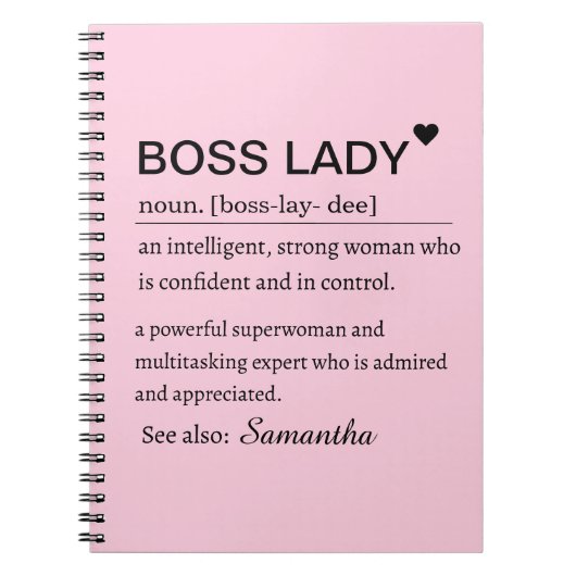 Boss Lady Definition Personalized  ノートブック (正面)