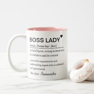 Boss Lady Definition Personalized Name  ツートーンマグカップ