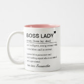 Boss Lady Definition Personalized Name  ツートーンマグカップ (左)