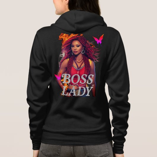 Boss Lady Fire Hoodie パーカ (裏面)