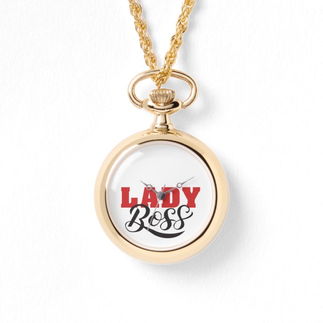 Boss Lady Mindset – Powerful Women Quote Design 腕時計 (正面)