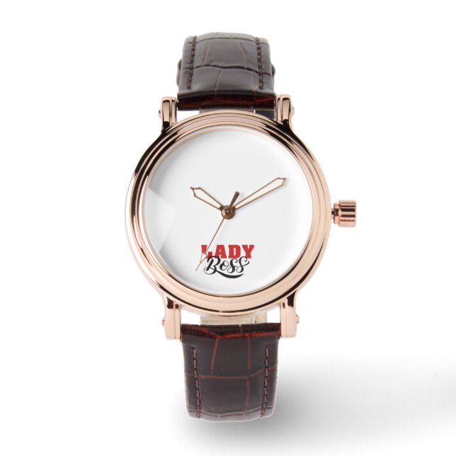 Boss Lady Mindset – Powerful Women Quote Design 腕時計 (正面)