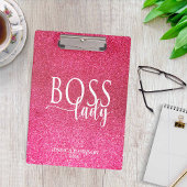 Boss Lady Pink Sparkle and White Script クリップボード