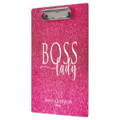 Boss Lady Pink Sparkle and White Script クリップボード (左)