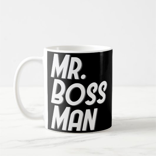 Boss Man Funny Male氏のコーヒー・マグのギフト コーヒーマグカップ (左)