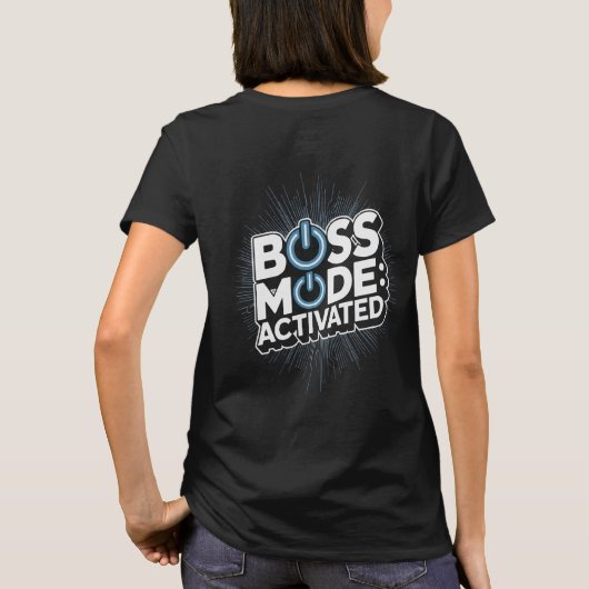 Boss Mode Activated Design National Boss Day Tシャツ (裏面)