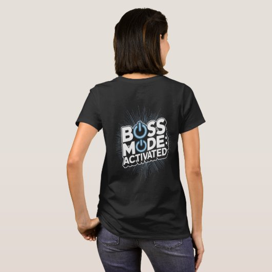 Boss Mode Activated Design National Boss Day Tシャツ (裏面フル)