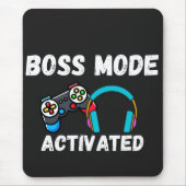 Boss Mode Activated Gamer  マウスパッド (正面)