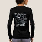 Boss Mode Activated National Boss Day トライブレンドTシャツ (背面)