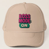 Boss Mode On Hat – Motivational Cap for Entreprene キャップ (正面)