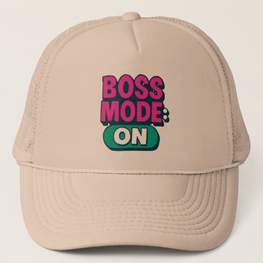 Boss Mode On Hat – Motivational Cap for Entreprene キャップ (正面)