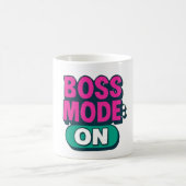 Boss Mode On Mug – Motivational Coffee Cup for Hus コーヒーマグカップ (中央)