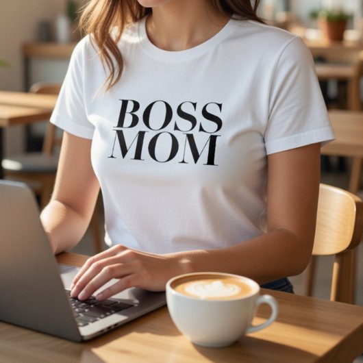 Boss Mom T-Shirt – Minimalist Strong Working Mom  Tシャツ