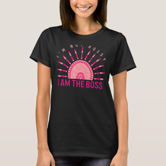 Boss Not Bossy High Heel Sandals Mom Lady Boss Wif Tシャツ (正面)
