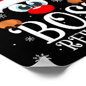 Boss Reindeer Christmas Family Matching Group Funn ポスター (角)