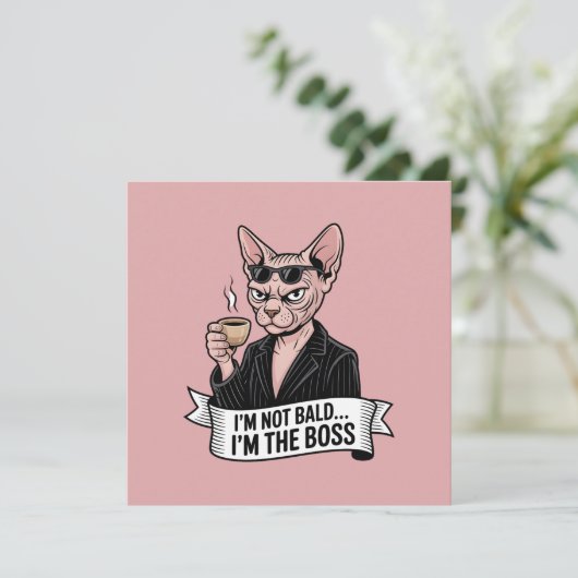 Boss Sphynx Cat Coffee Artwork シーズンカード (スタンド正面)