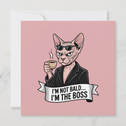 Boss Sphynx Cat Coffee Artwork シーズンカード (正面)