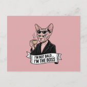 Boss Sphynx Cat Coffee Artwork シーズンポストカード (正面)