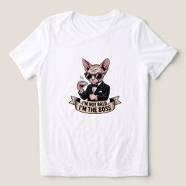 Boss Sphynx Cat Coffee Illustration トライブレンドＴシャツ
