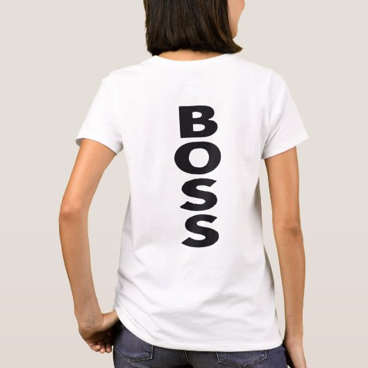 Boss Typography Design National Boss Day Tシャツ (裏面)