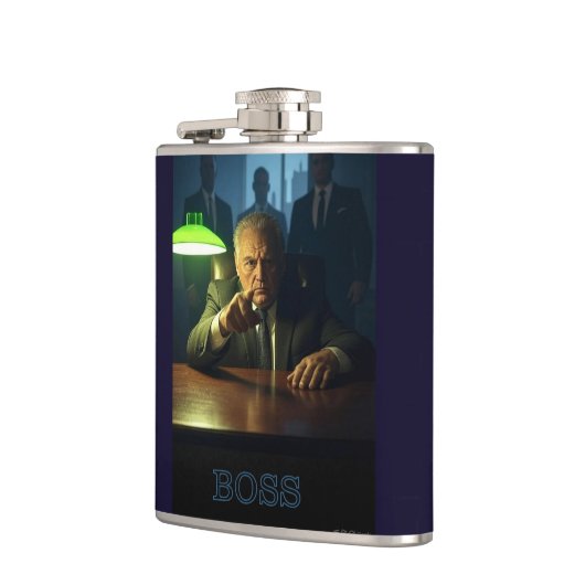 Boss w text wrapped flask フラスク (左)