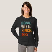 Boss Wife Since 1987 36th wedding anniversary Tシャツ (正面フル)