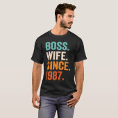 Boss Wife Since 1987 36th wedding anniversary Tシャツ (正面フル)