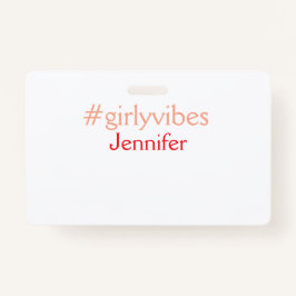 Bossbabeハッシュタグライトピンク追加name girlボス バッジ