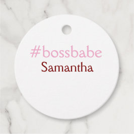 Bossbabeハッシュタグライトピンク追加name girlボス フェイバータグ