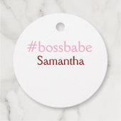 Bossbabeハッシュタグライトピンク追加name girlボス フェイバータグ (裏面)