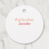 Bossbabeハッシュタグライトピンク追加name girlボス フェイバータグ (裏面)